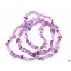 Náhrdelník sekaný dlouhý - Ametyst lavender - tromlovaný #111 - z přírodních kamenů