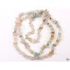 Long chipped necklace - Morganite - tumbled - #112