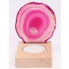 Agate candle holder plate 7 cm - Top quality #350