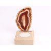 Agate candle holder plate 8 cm - Top quality #417