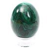 Malachite egg 5.3 cm - 210g natural malachite stone + base #278