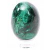 Malachite egg 6.2 cm - 308 g natural malachite stone + base #280