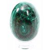 Malachite egg 6.2 cm - 308 g natural malachite stone + base #280