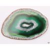 Agate slice, green, size 7–11 cm, top quality #NV459