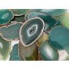Agate slice, green, size 7–11 cm, top quality #NV459