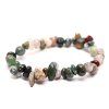 Bracelet Moss agate chip #400 from natural stones