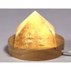 Piramida z agata 46 x 46 mm + światło LED - TOP jakość #114