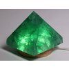 Fluorite pyramid 75 x 75 mm 535g + LED light - TOP quality #C566