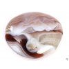 Palm stone Grey agate 35 - 40 mm disc #133