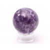 Lepidolit kula 47 mm 155 g naturalny kamień Lepidolit + drewniana podstawa #349
