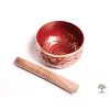 Miska tybetańska 1. czakra czerwona - miska dźwiękowa 12 cm - 680 g z pałeczką #06