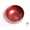 Miska tybetańska 1. czakra czerwona - miska dźwiękowa 12 cm - 680 g z pałeczką #06