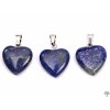 Přívěsek srdce z kamene Lapis Lazuli vel. 20mm - #137