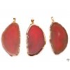Přívěsek z kamene Achát červený plátek 35 - 55 mm #ZM199