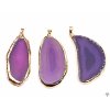 Přívěsek z kamene Achát fialový plátek 35 - 55 mm #140
