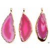 Pendant from Agate pink slice 40 - 60 mm #ZM196