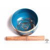 Miska tybetańska 5. czakra jasnoniebieska - miska dźwiękowa 12 cm - 680 g z pałeczką #10