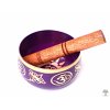 Miska tybetańska 7. czakra fioletowa - miska śpiewająca 12 cm - 680 g z pałeczką #12