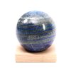Kula lapis lazuli 82 mm 912 g naturalny kamień + drewniana podstawa #352
