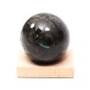 Labradorit koule 71 mm 508g přírodní kámen + dřevěný podstavec #C527