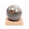 Jaspis oceánový koule 75 mm 580g přírodní kámen + dřevěný podstavec #372