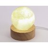 Kalcit koule 54 mm 237g přírodní kámen + LED dřevěný podstavec #C543