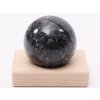 Gabro koule 57 mm 252g přírodní kámen + dřevěný podstavec #C539