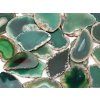 Agate slab green with hole - size 4 - 7 cm #488