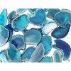 Agate slab blue-green with hole - size 4 - 7 cm #493