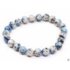 Náramek K2 - Azurit v granitu  - 8 mm kuličky #411 - z přírodních kamenů