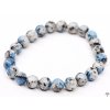 Náramek K2 - Azurit v granitu  - 8 mm kuličky #411 - z přírodních kamenů