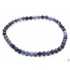 Náramek Dumortierit 4 mm fazetovaný #417 z přírodních kamenů
