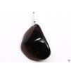 Smoky obsidian stone pendant, size S - #147