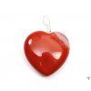 Red jasper stone heart pendant, size 20 mm #148