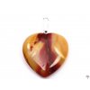 Přívěsek srdce z kamene Mokait vel. 20 mm #151