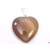 Heart pendant from Agate grey size 20 mm #152
