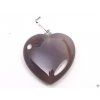 Heart pendant from Agate grey size 20 mm #152