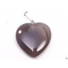 Přívěsek srdce z kamene Achát šedý vel. 20 mm #152