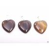 Heart pendant from Agate grey size 20 mm #152