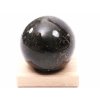 Labradorit koule 74 mm 560g přírodní kámen + dřevěný podstavec #443