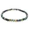 Náramek Achát mechový - 4 mm kuličky #450 - z přírodních kamenů