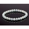Náramek Akvamarín 6 mm kuličky  #458 z přírodních kamenů