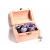 Magická truhlička s kamínky Ametystu - velikost L (30 - 45) mm - Zambie