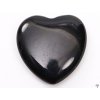 Srdce Obsidián černý 20x20 mm - Obsidiánové srdce #31