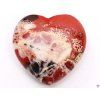 Red jasper heart 30x30 mm - Jasper heart #60