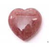 Srdce Křemen jahodový 30x30 mm - Srdce z křemene #68