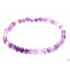 Náramek Ametyst Chevron - 4 mm kuličky #521 - z přírodních kamenů