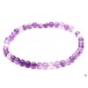 Náramek Ametyst Chevron - 4 mm kuličky #521 - z přírodních kamenů