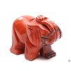 Slon Jaspis červený 50 x 35 mm z přírodního kamene #ZB22