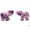 Slon Ametyst 50 x 35 mm - Slon z přírodního kamene #ZB16